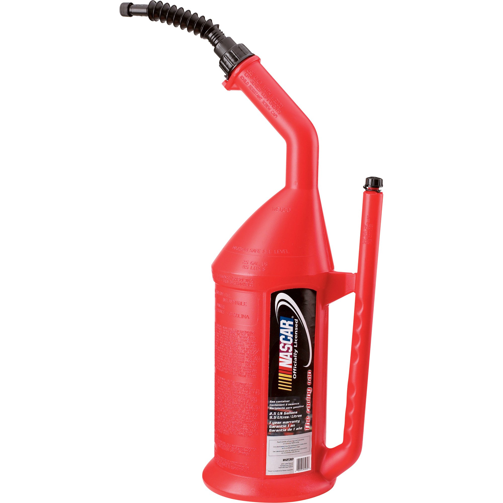 Racing Style Gas Can — 2.5 Gallon